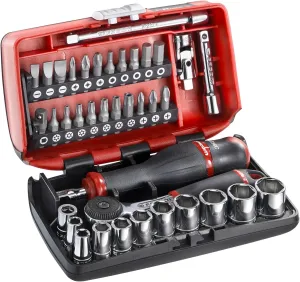 FACOM R2NANO.PG Compact 1/4 Inch Clamping Set   Screwing Set 38 Tools