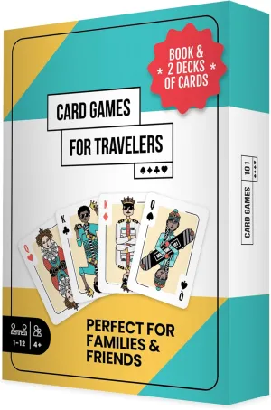 Family Card Games Set – 30 Fun Classic Games   2 Custom Decks & Rule Book – Compact Gift for Families, Kids, and Travelers – Ideal for Family Time & Road Trips.