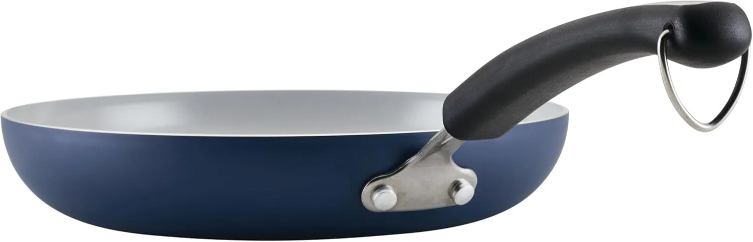 Farberware Disney Bon Voyage Ceramic Nonstick Pots and Pans Set with Baking Sheet/Cookie Pan and Disney Home Kitchen Tools, 8 Piece Non Stick Cookware Set - Blue