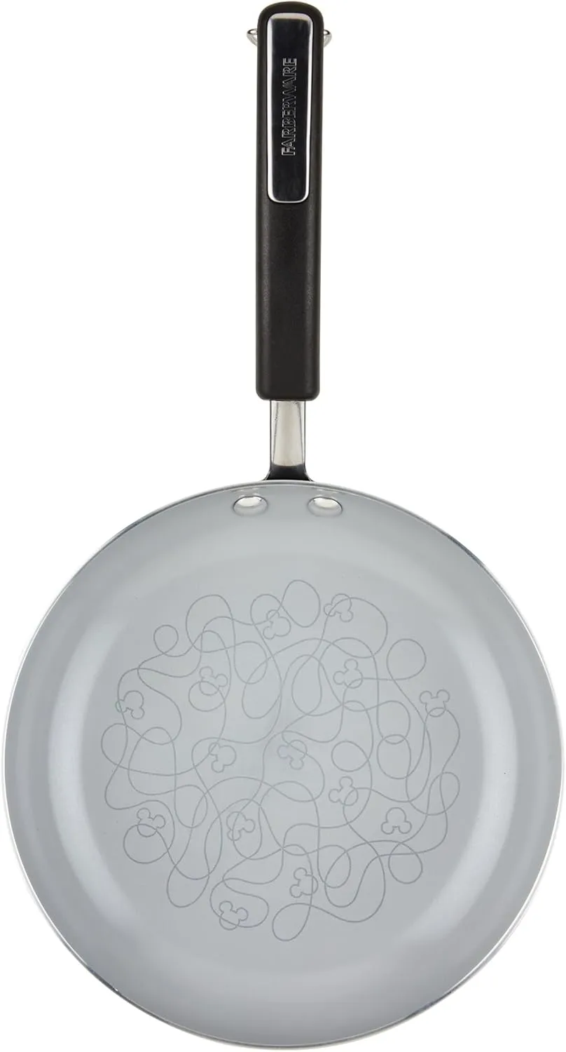 Farberware Disney Bon Voyage Ceramic Nonstick Pots and Pans Set with Baking Sheet/Cookie Pan and Disney Home Kitchen Tools, 8 Piece Non Stick Cookware Set - Blue