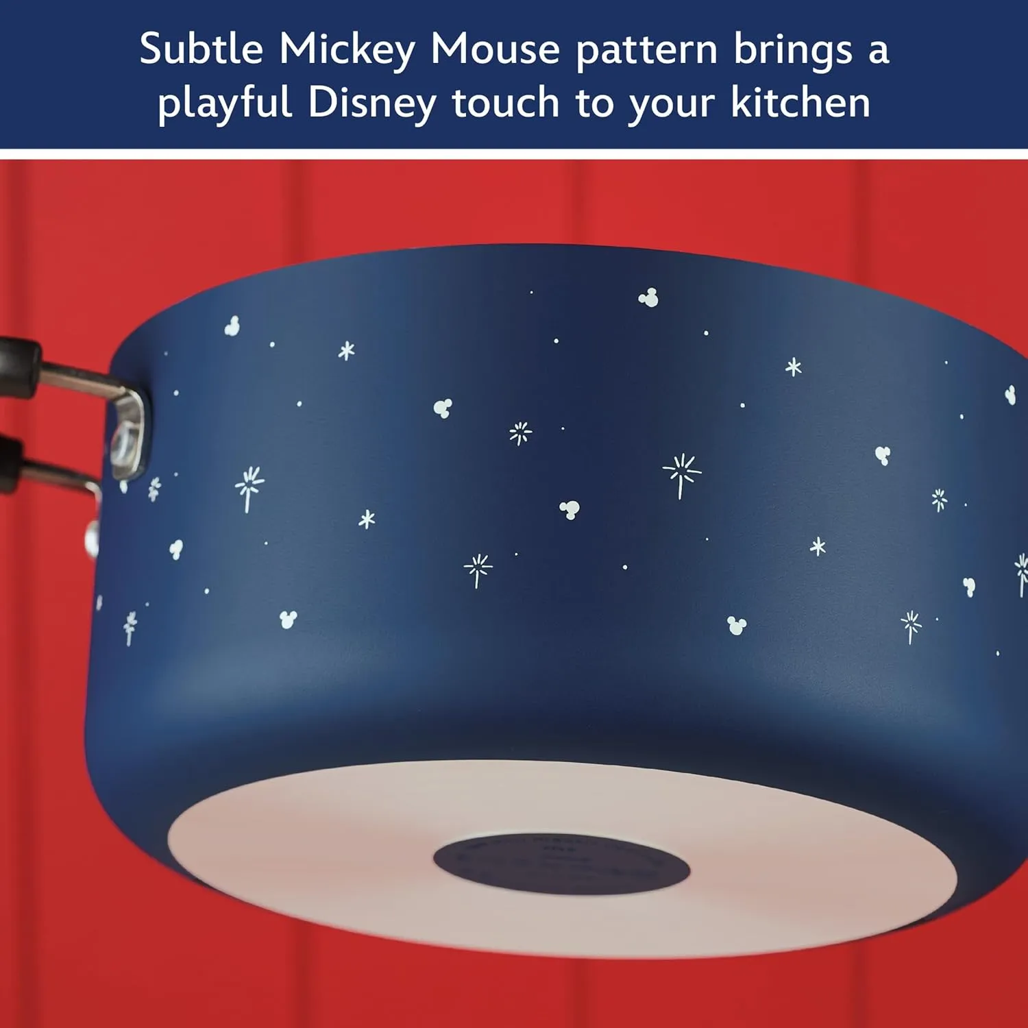 Farberware Disney Bon Voyage Ceramic Nonstick Pots and Pans Set with Baking Sheet/Cookie Pan and Disney Home Kitchen Tools, 8 Piece Non Stick Cookware Set - Blue