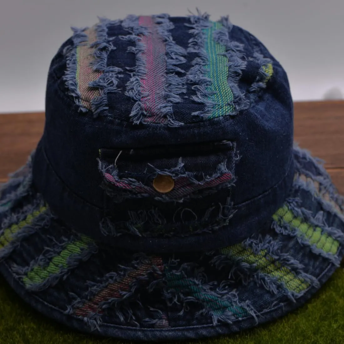 Fashion Distressed Fishing Bucket Hat for Women, Sun Hat, Outdoor Beach Hat
