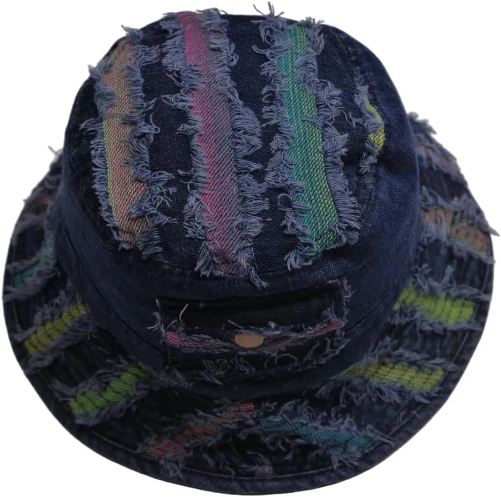 Fashion Distressed Fishing Bucket Hat for Women, Sun Hat, Outdoor Beach Hat
