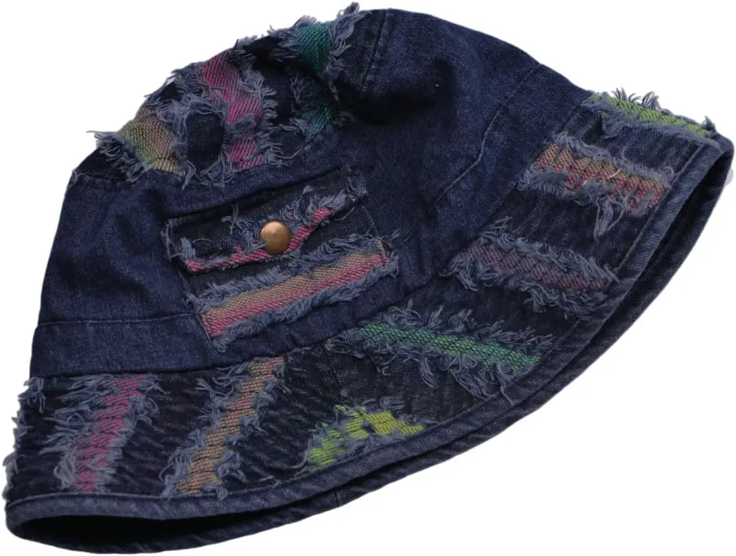 Fashion Distressed Fishing Bucket Hat for Women, Sun Hat, Outdoor Beach Hat