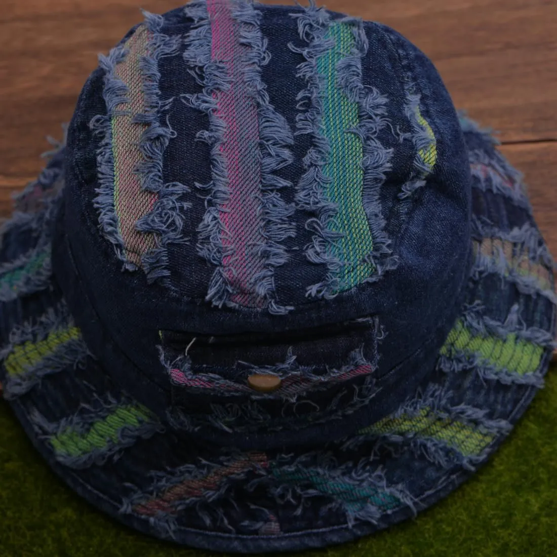 Fashion Distressed Fishing Bucket Hat for Women, Sun Hat, Outdoor Beach Hat
