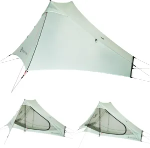 Featherstone Backbone Ultralight Tent for Backpacking, Camping, Thru Hiking - Trekking Pole Backpacking Tent - Waterproof, Single-Wall, Durable Shelter - Compact, Light, & Easy to Carry