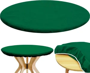 Felt Card Table Game Cover,36.2 Inch Round Tablecloth,Game Table Topper Mat Fit 36-48 Inch,Elastic Foldable Poker Table Cover Protector for Card Games, Mahjong, Board Games, Dice Games, and More