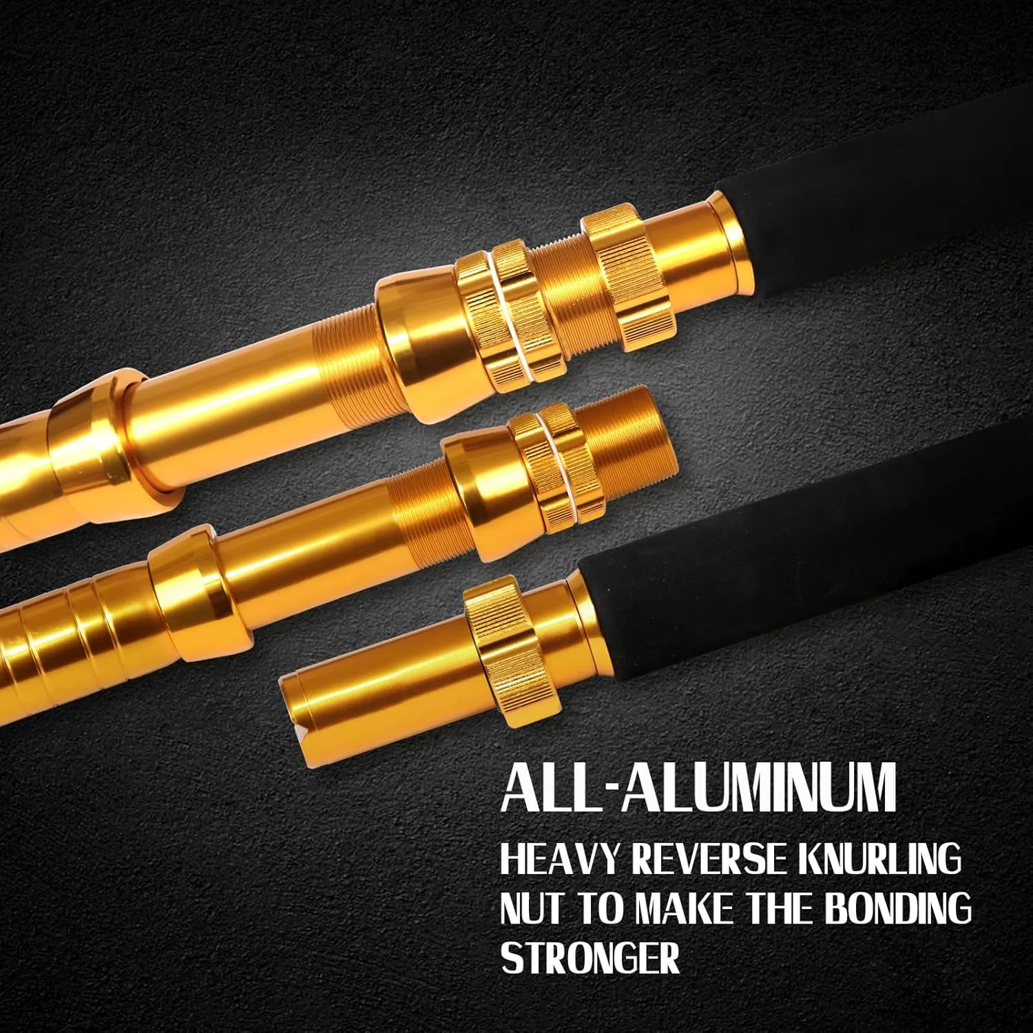 Fiblink Saltwater Fishing Rod 2 Piece Bent Butt Trolling Rod Deep Sea Roller Rod Big Game Conventional Boat Fishing Pole(50-80lbs/80-120lbs,5'6"/6')