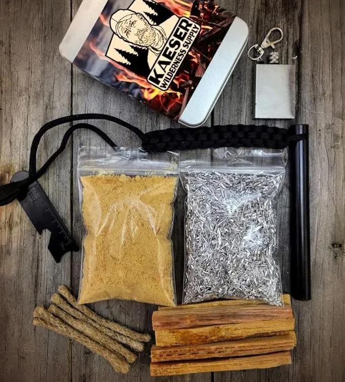 Fire Starting Outdoor Survival Emergency Kit Camping Gear Bushcraft