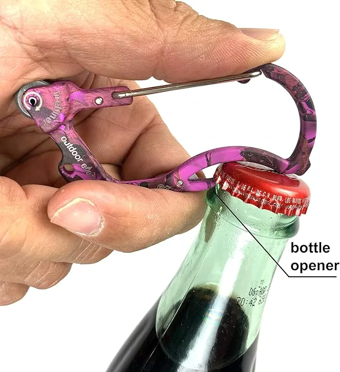 Firebiner 6-in-1 Fire-Starting Carabiner EDC Emergency Multitool -Keychain,Utility Blade,Bottle Opener,& More