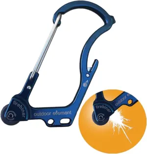 Firebiner 6-in-1 Fire-Starting Carabiner EDC Emergency Multitool -Keychain,Utility Blade,Bottle Opener,& More