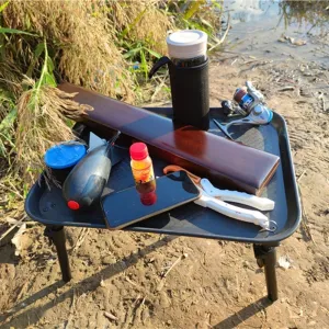 Fishing Equipment Lightweight Bait Table with Adjustable Height and Foldable Design (M)