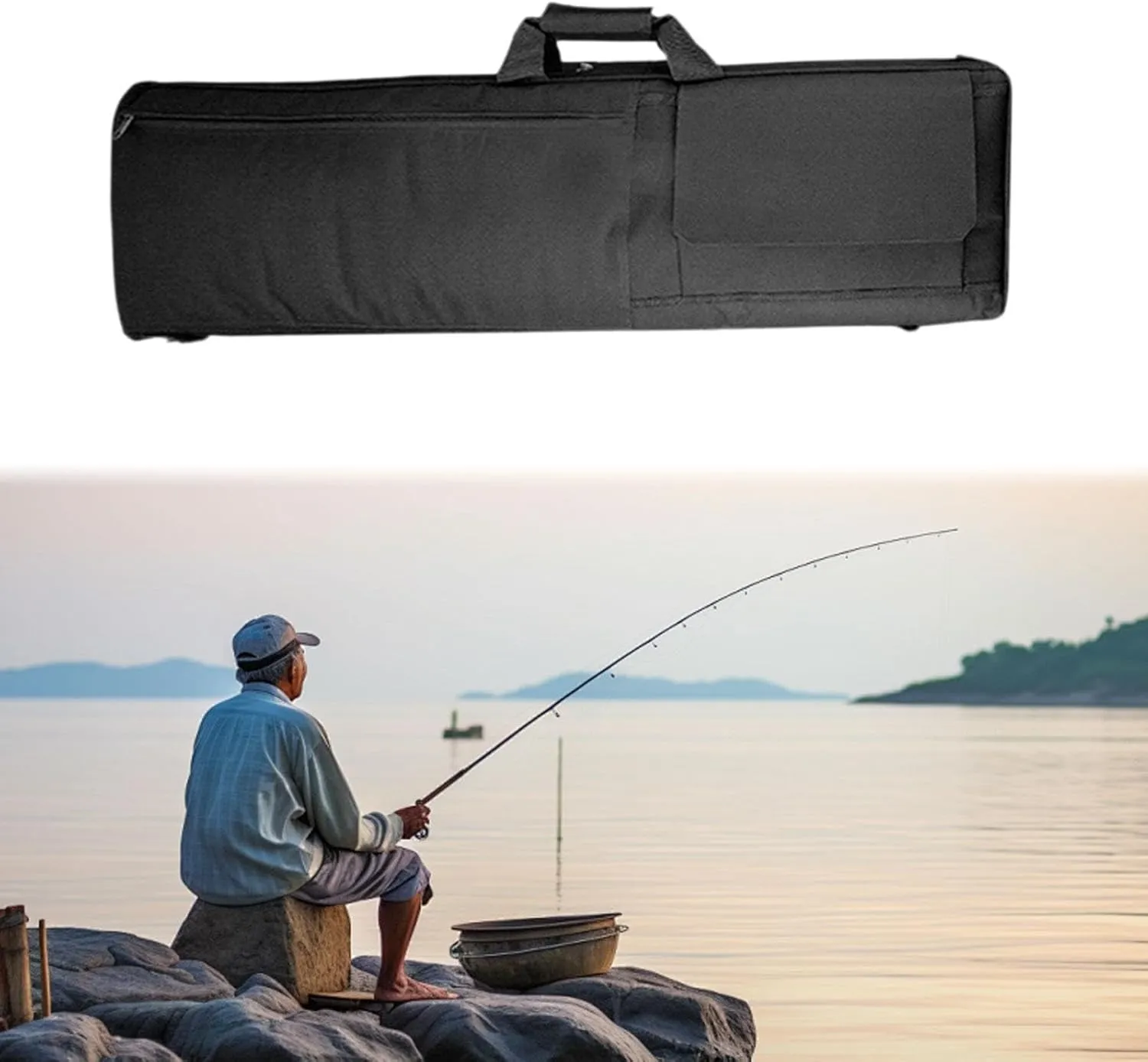 Fishing Pole Case Fishing Rod Bag Pole Holder Multifunction Camping Convenient Pole Storage Case Portable Fishing Rod Bag