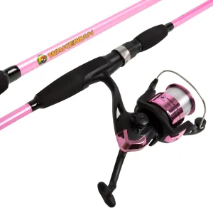 Fishing Rod and Reel Combo - 2pc Strike Series Medium Action 78-Inch Spinning Reel Fishing Pole - Angling Gear for Bass and Trout by Wakeman, 6.5 feet