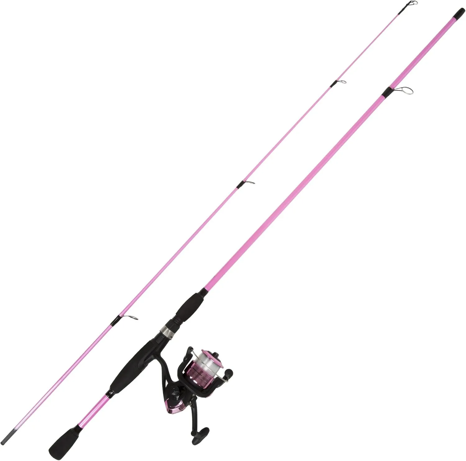 Fishing Rod and Reel Combo - 2pc Strike Series Medium Action 78-Inch Spinning Reel Fishing Pole - Angling Gear for Bass and Trout by Wakeman, 6.5 feet