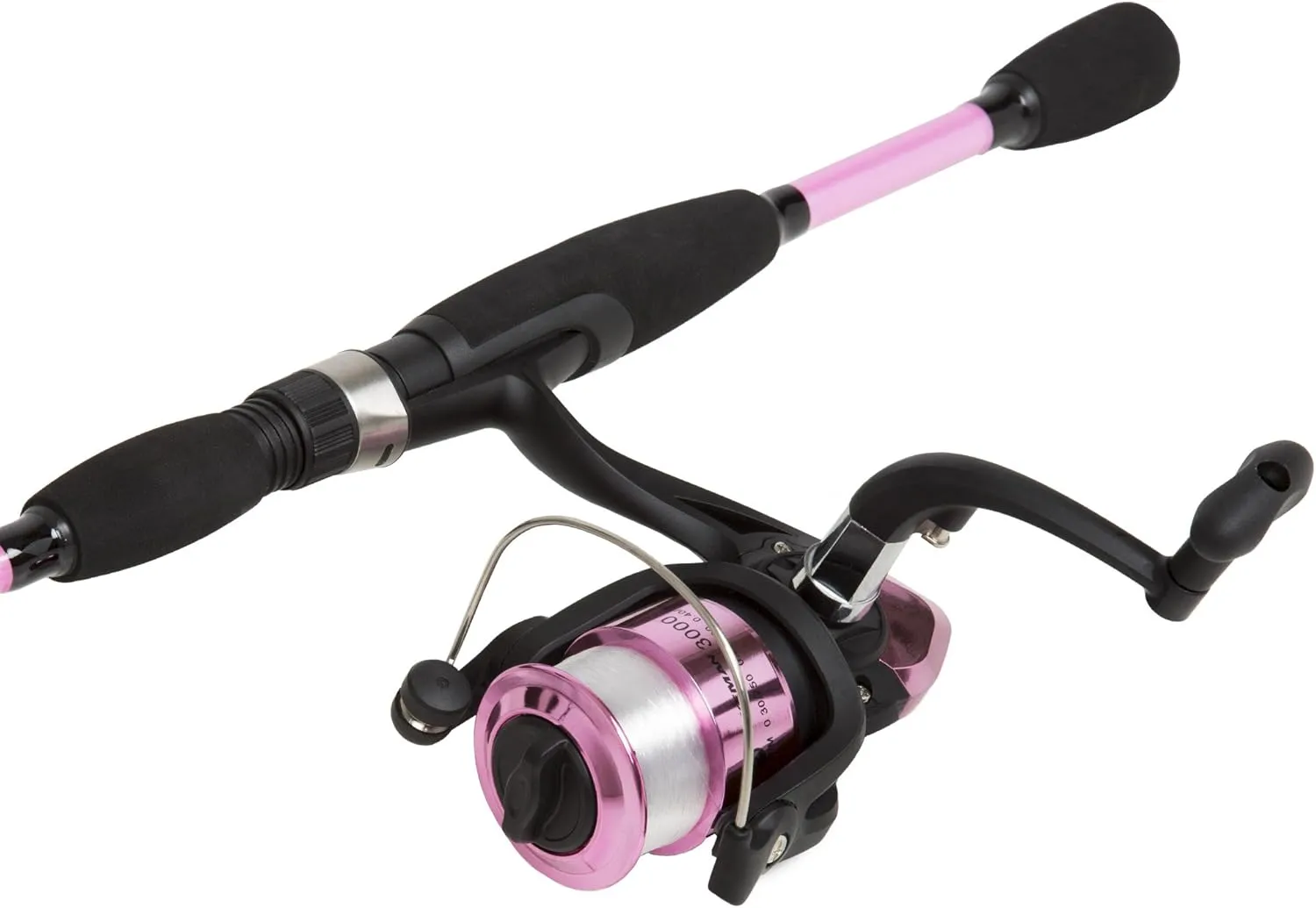 Fishing Rod and Reel Combo - 2pc Strike Series Medium Action 78-Inch Spinning Reel Fishing Pole - Angling Gear for Bass and Trout by Wakeman, 6.5 feet