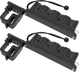 Fishing Rod Holder for Truck, 6061-T6 Aluminum Truck Fishing Pole Rack Ready Pole Rack with Vibration Damping, Truck Bed Fishing Rod Holder Fits Driving to Lake or Shore