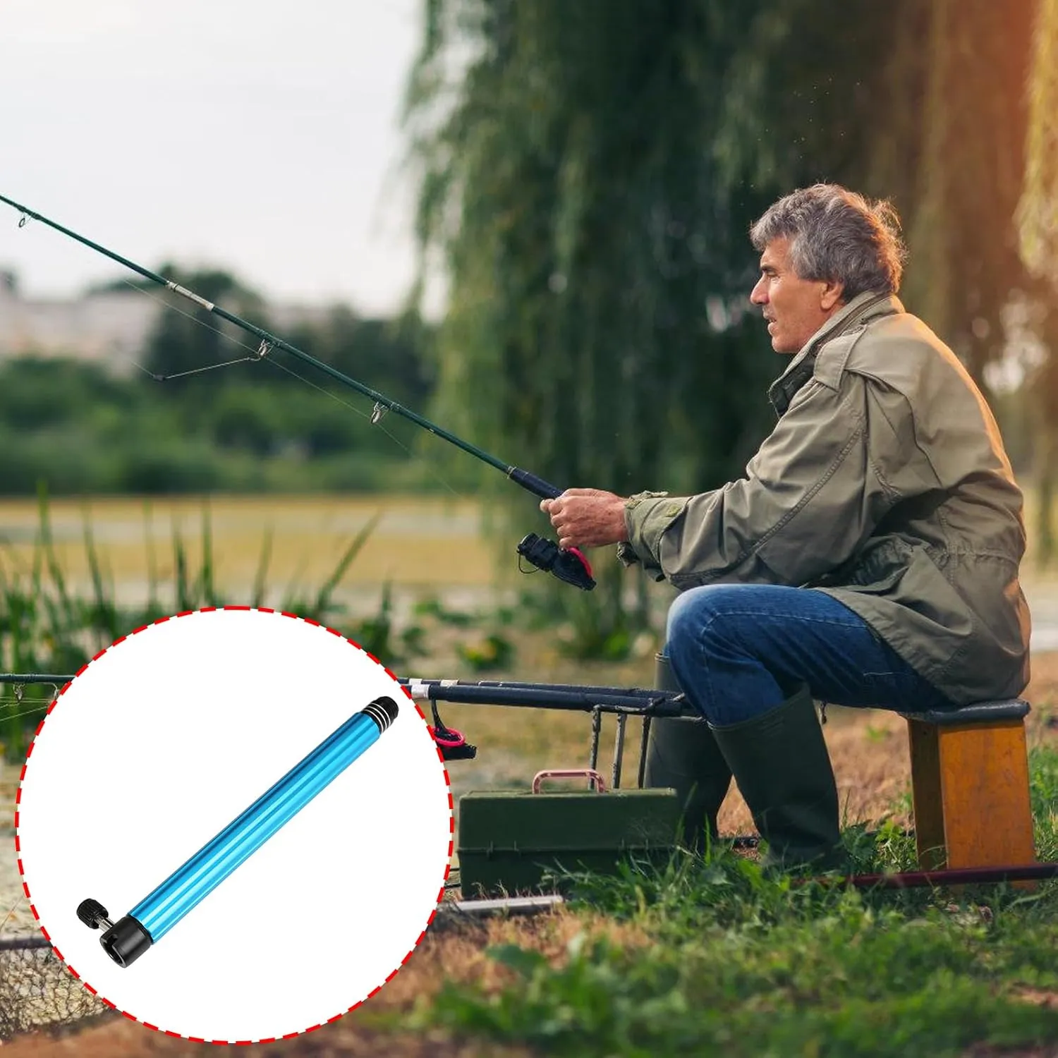 Fishing Rod Poles Inserted Stand Ground Stand Universals Fishing Rod Holder Detachable Poles Stand