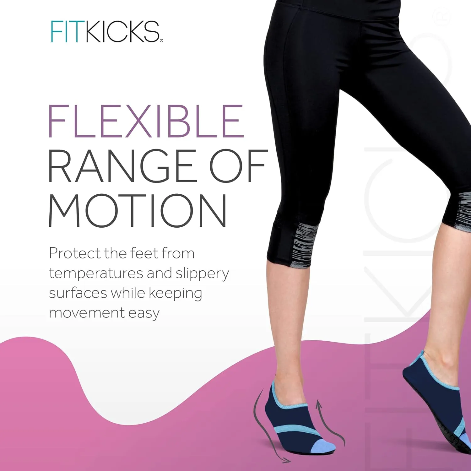 FITKICKS Original Women's Foldable Active Lifestyle Minimalist Footwear Barefoot Yoga Sporty Water Shoes