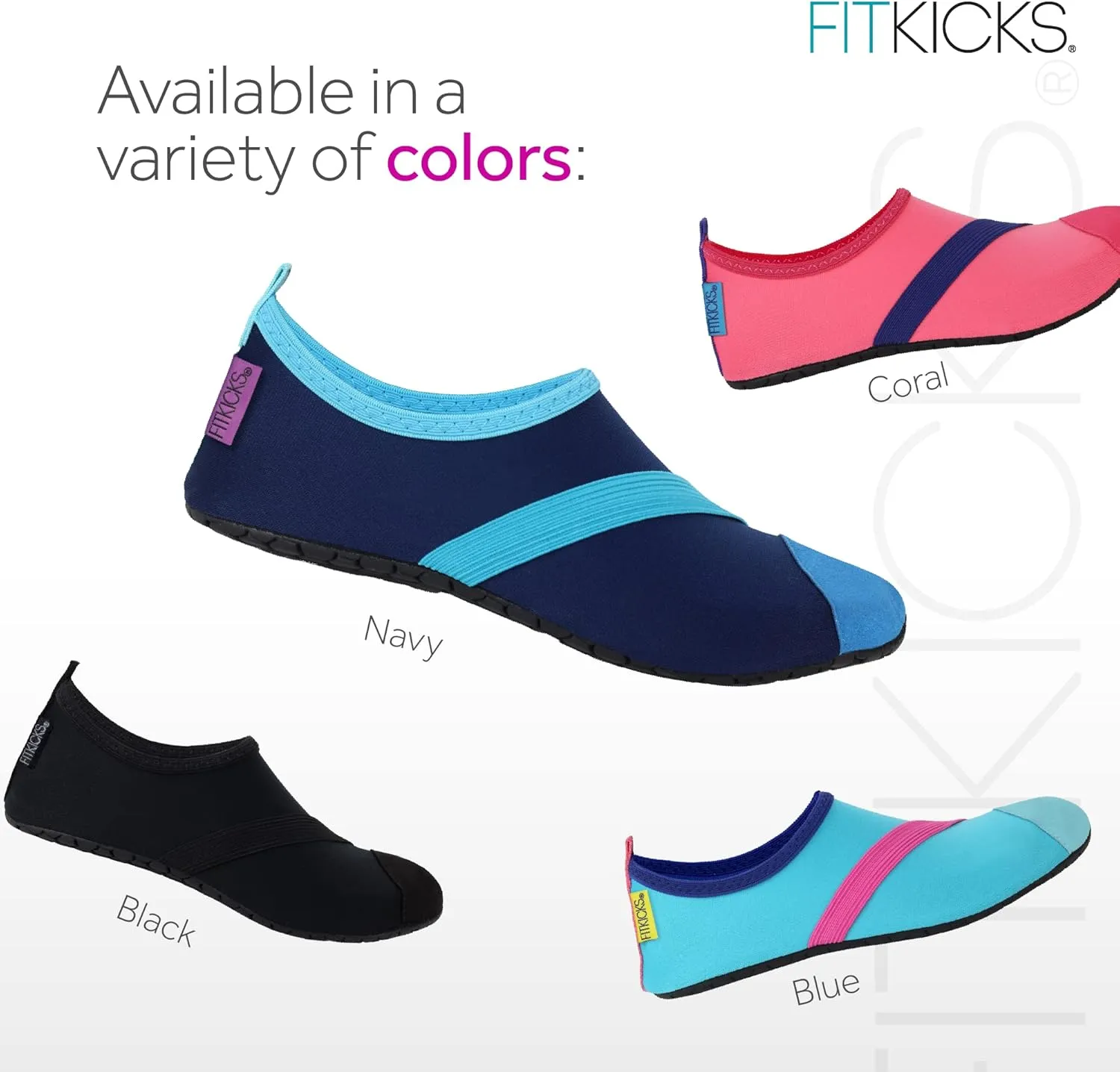 FITKICKS Original Women's Foldable Active Lifestyle Minimalist Footwear Barefoot Yoga Sporty Water Shoes