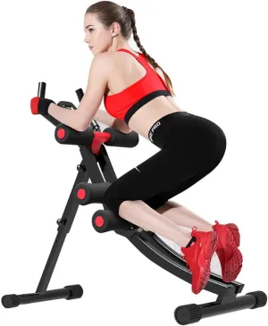 Fitlaya Fitness Core & Abdominal Trainers AB Workout Machine Home Gym Strength Training Ab Cruncher Foldable Fitness Equipment