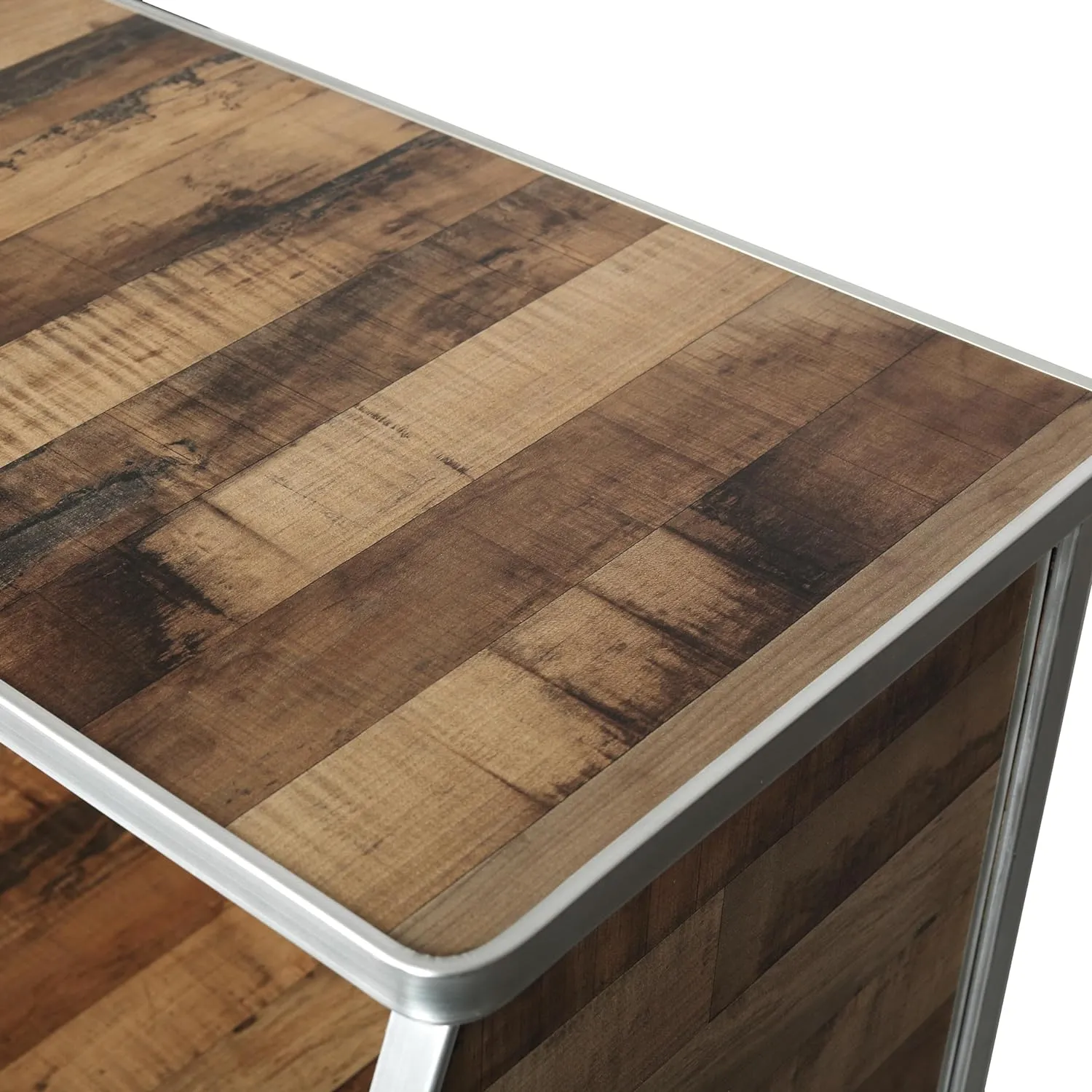 Flash Furniture Amara 4' Rustic Natural Laminate Foldable Bar - Portable Event Bar