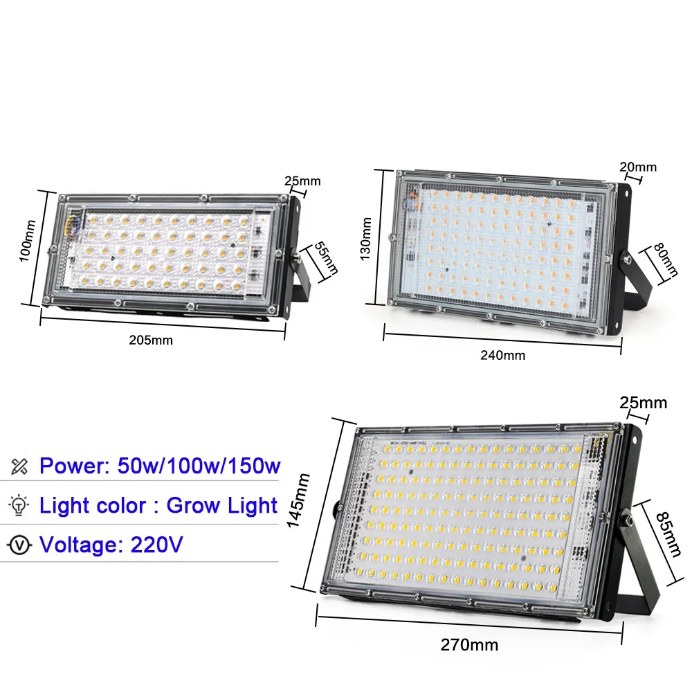 Flood light LED Spotlight For Outdoor House 50W 100W 150W AC 220V Foco LED Ceiling Spot Light Exterior Dowm Street Lighting