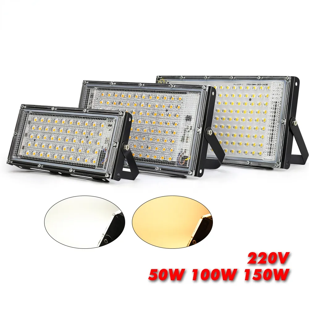 Flood light LED Spotlight For Outdoor House 50W 100W 150W AC 220V Foco LED Ceiling Spot Light Exterior Dowm Street Lighting