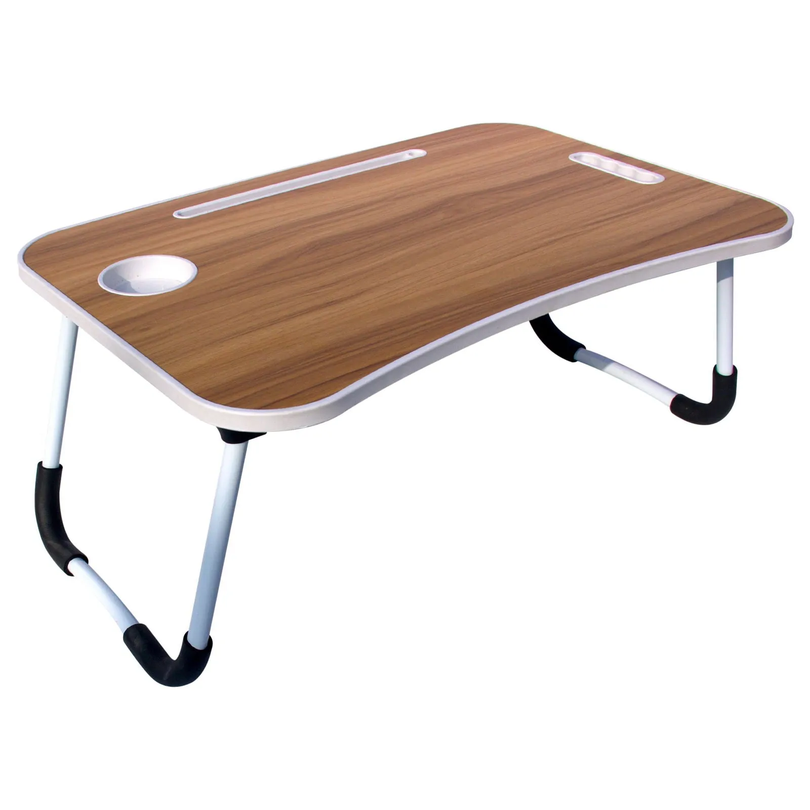 Foldable Laptop Table with Cup Holder and Tablet Groove Pack of 6