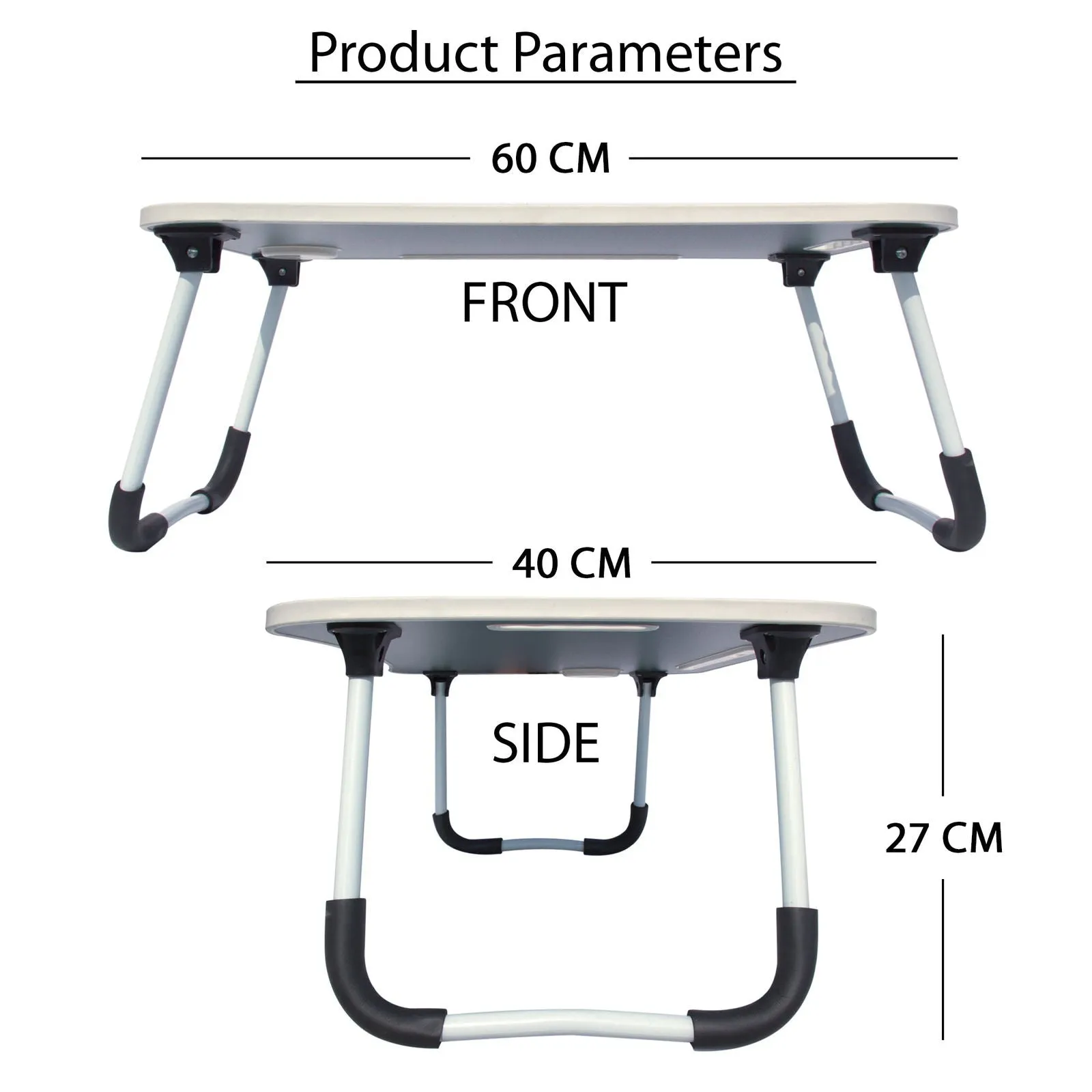 Foldable Laptop Table with Cup Holder and Tablet Groove Pack of 6