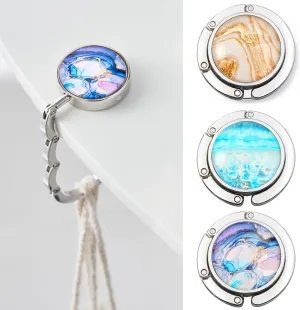 Foldable Purse Hooks - Heavy Duty Alloy Material - Portable Table Bag Holder