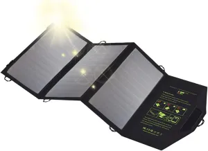 Foldable Solar Panel Sun Power Solar Cells Charger Battery 5V USB Protable Solar Panels for Smartphone Camping Outdoor (Color : Black)