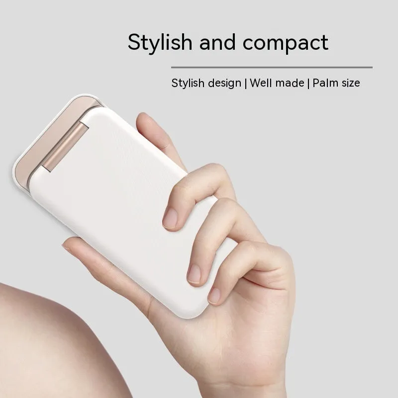 Folding 15W Fast Charge 10000mAh Power Bank with Lighted Mirror | Portable & Chic