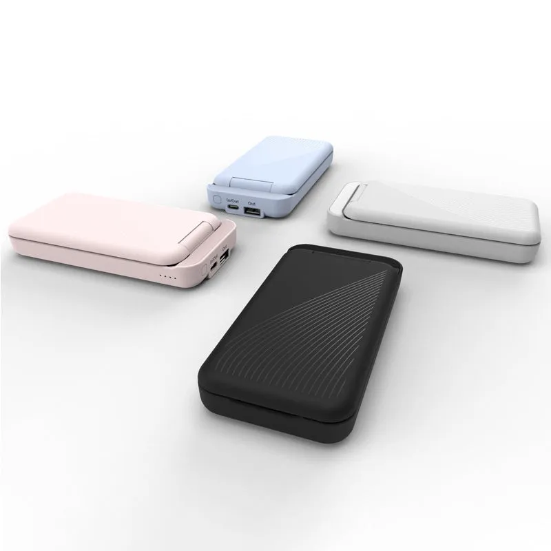 Folding 15W Fast Charge 10000mAh Power Bank with Lighted Mirror | Portable & Chic