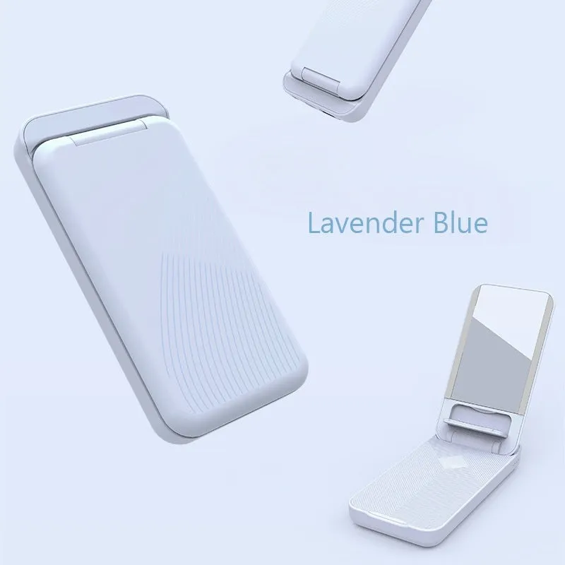 Folding 15W Fast Charge 10000mAh Power Bank with Lighted Mirror | Portable & Chic