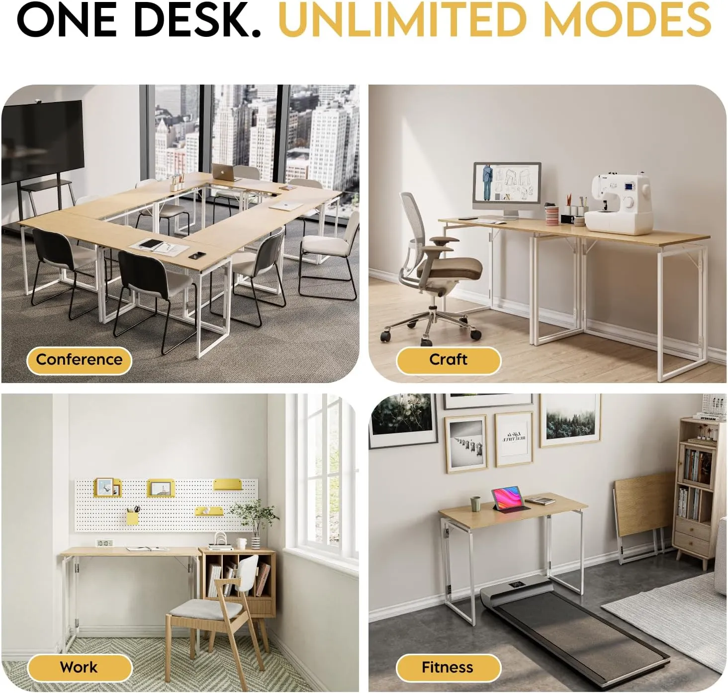Folding Desk 30 Inch - Small Foldable Desk for Small Space Minimalist, Space Saving Collapsible Compact Desk Portable Table for Craft, Writing, Study and Work (No Assembly Required)