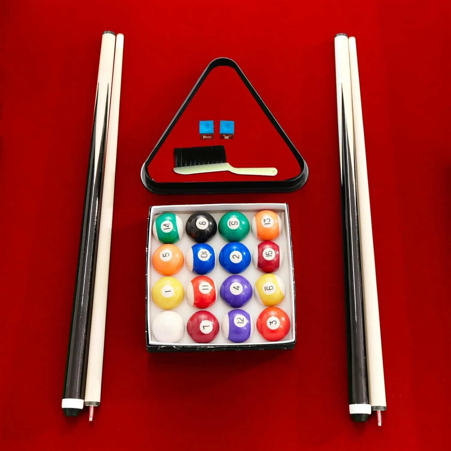 Folding Multi-Game Portable Playing Set - 5.5, 6, or 7 ft. Billiard Table with Cues, Balls, Chalks, and Brush - Bil specifics