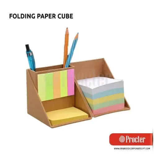 Folding Paper Cube (with Memo Pad & Tumbler)