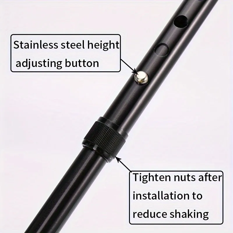 Four-legged Walking Cane With Lights, Non-slip Walking Stick, Multi-functional Telescopic Adjustment, High And Low Aid To Sit Up, Aluminum Alloy Stick