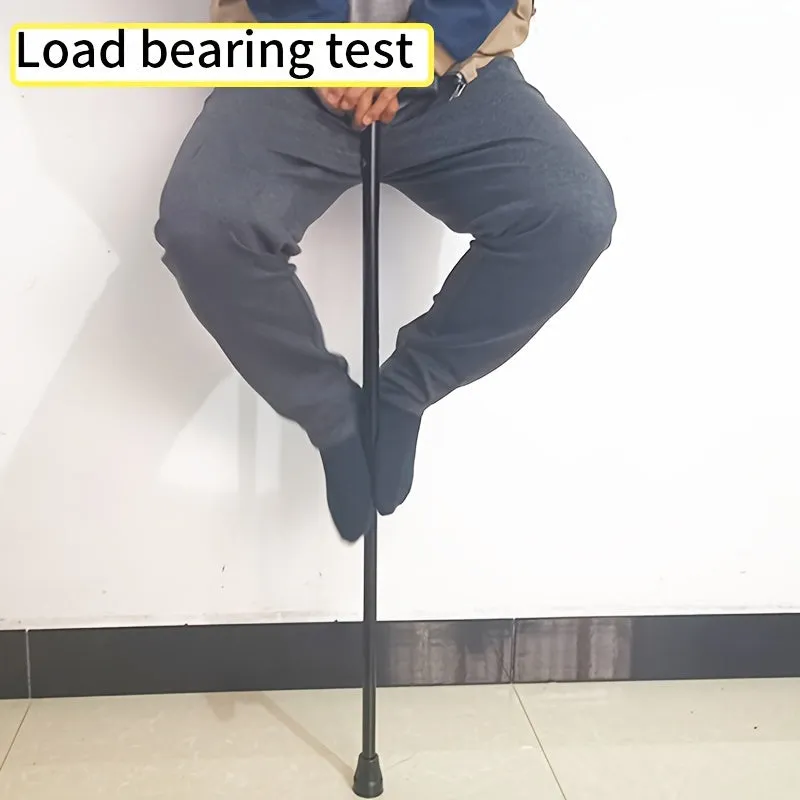 Four-legged Walking Cane With Lights, Non-slip Walking Stick, Multi-functional Telescopic Adjustment, High And Low Aid To Sit Up, Aluminum Alloy Stick