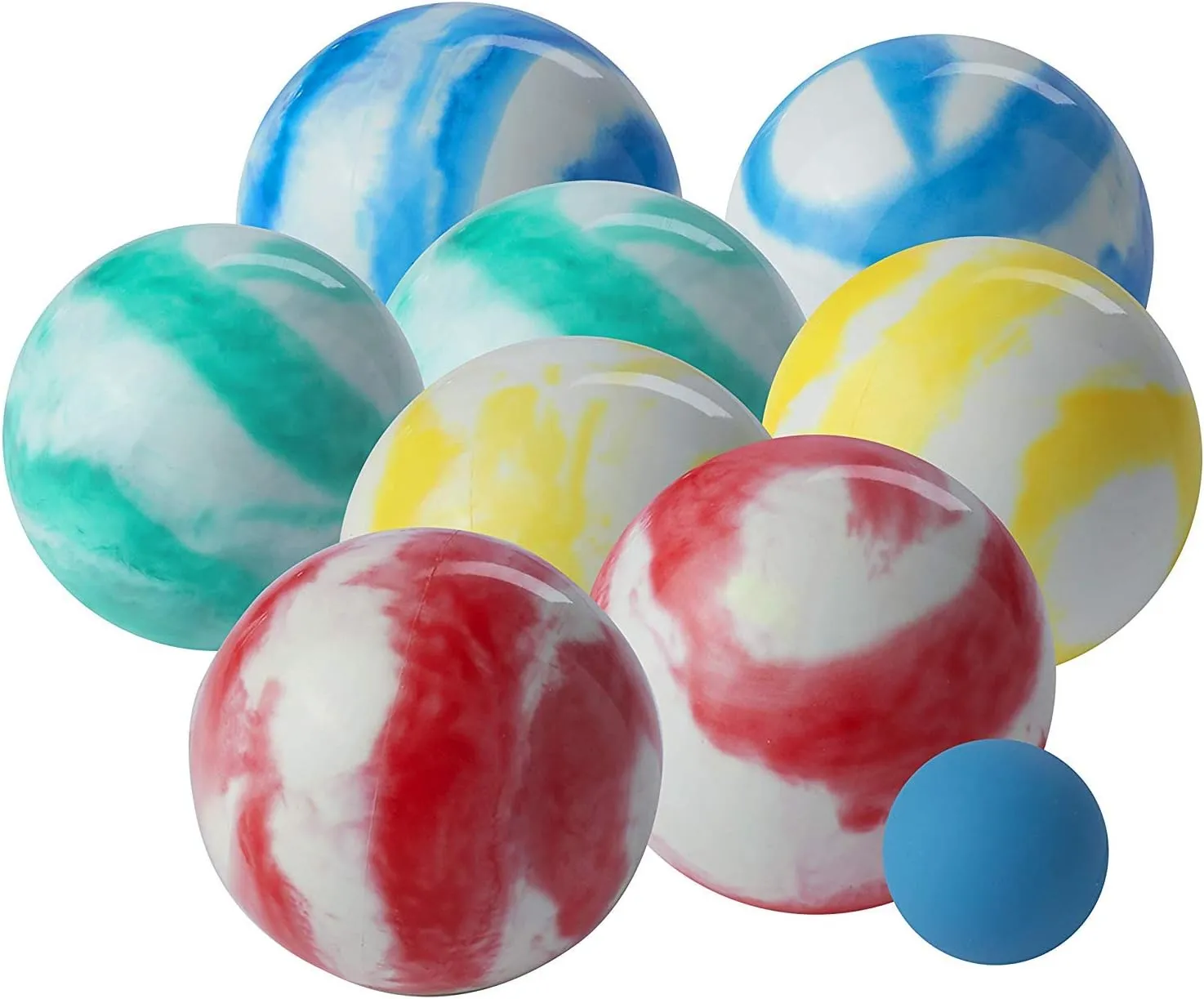 Franklin Sports Bocce Ball Set — 8 All Weather Bocce Balls and 1 Pallino — Beach, Backyard Lawn or Outdoor Party Game — Professional, American, and Starter Set Options