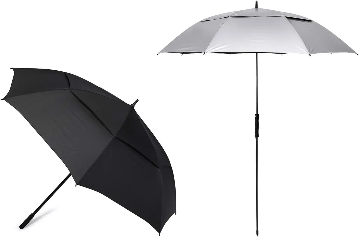 G4Free 72 Inch Golf Umbrella and 68 Inch UV Golf/Beach Umbrella Double Canopy