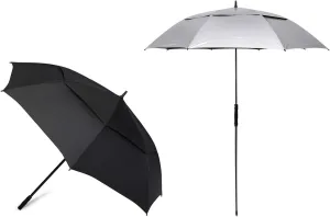 G4Free 72 Inch Golf Umbrella and 68 Inch UV Golf/Beach Umbrella Double Canopy