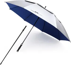 G4Free Vented UV Golf/Beach Umbrella 68" Arc, Auto Open Oversize Extra Large Windproof Sun Shade Rain Umbrellas
