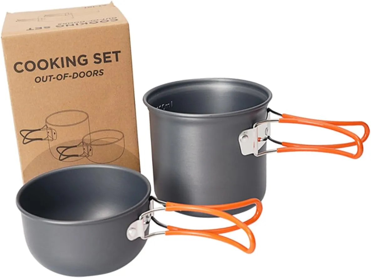 GANAZONO Camping Cooker Tent Griddle Kilos Collapsible Cup Kettle Multi Camping Utensils Cutlery Pot