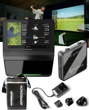Garmin Approach R50 Premium Golf Launch Monitor and Simulator with Wearable4U Power Bank Bundle