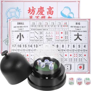 Garneck 1 Set Electric Dice Cup Container Dice Toys Table Dice Holder Dice Cup for Party Pp Black Shaking Dice Holder Electric Dices Entertainment Dices Major Dice Cup Dice
