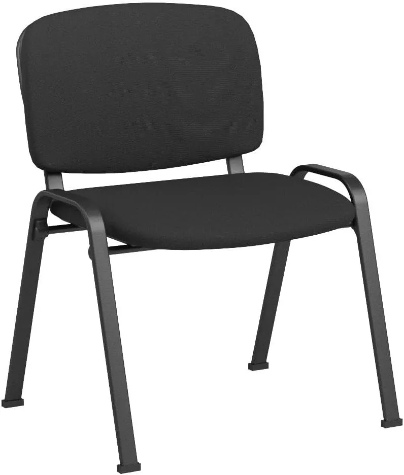 Giantex Set of 5 Conference Chair with Ergonomic Upholstered Seat, Protective Foot Pad, Elegant and Stackable Design for Home & Office, Waiting Room, Guest Room, 5 Pieces Reception Executive Chair Set