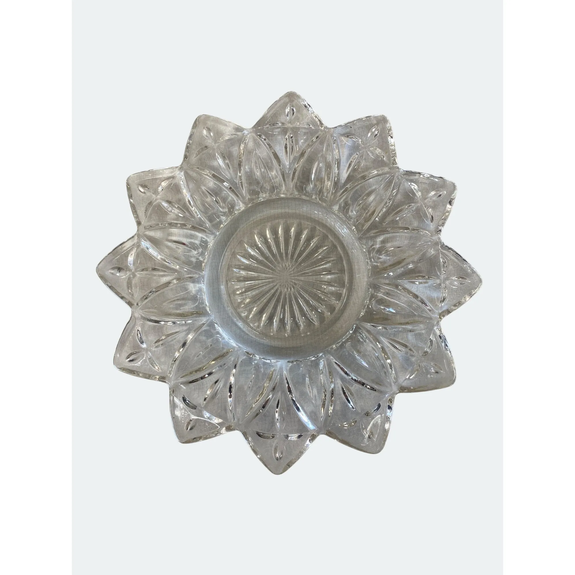 Glass Starburst Pattern Dish Set Of 2