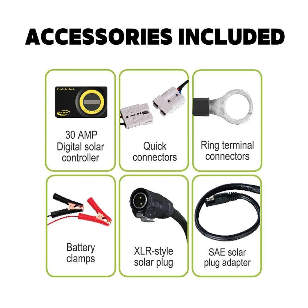 Go Power DuraLite 100W Portable Solar Kit with 30A Controller